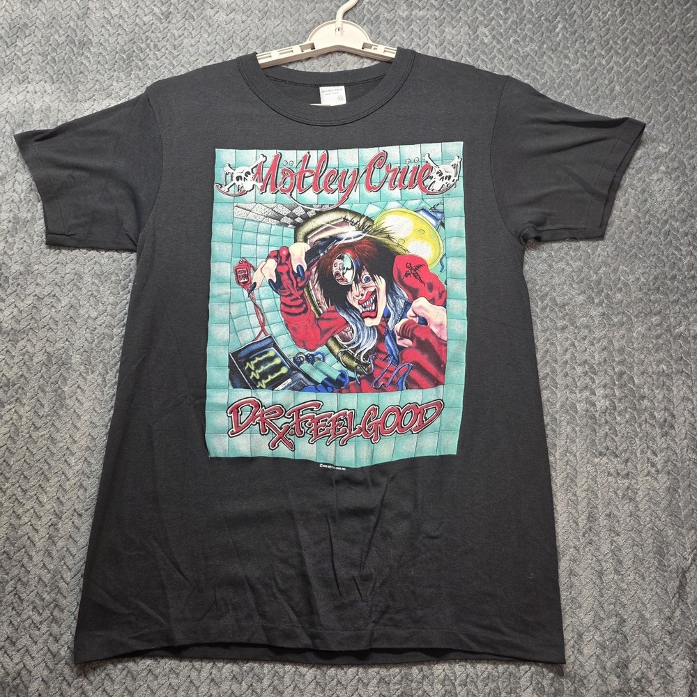 Vintage Motley Crue Dr. Feelgood 1989 Tour T-Shirt Men's XL Black Made In USA